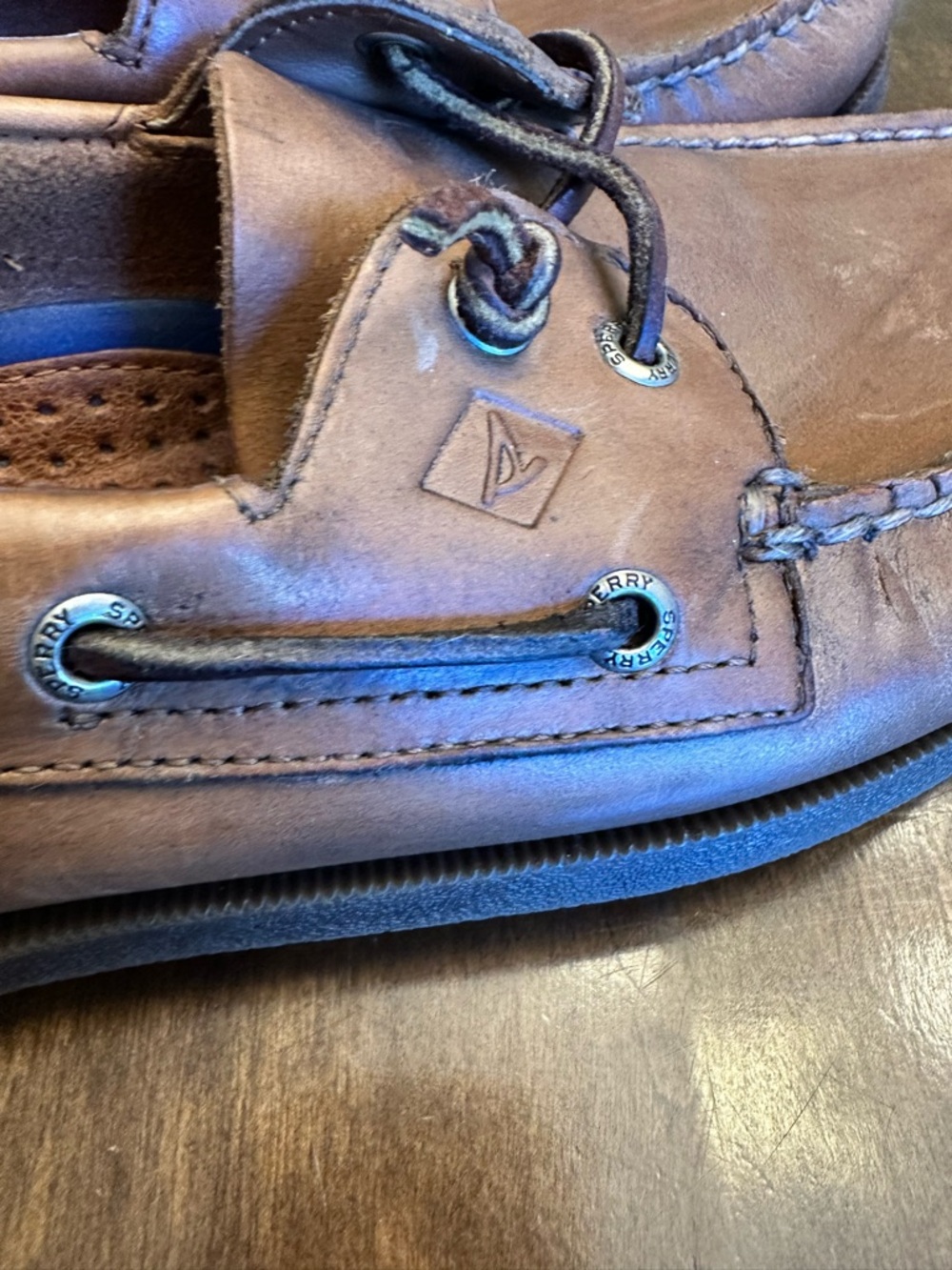 Sperry Top-Sider Mens Boat Shoes Leather Tan Brown Size 10 Classic Preppy - Picture 7 of 16